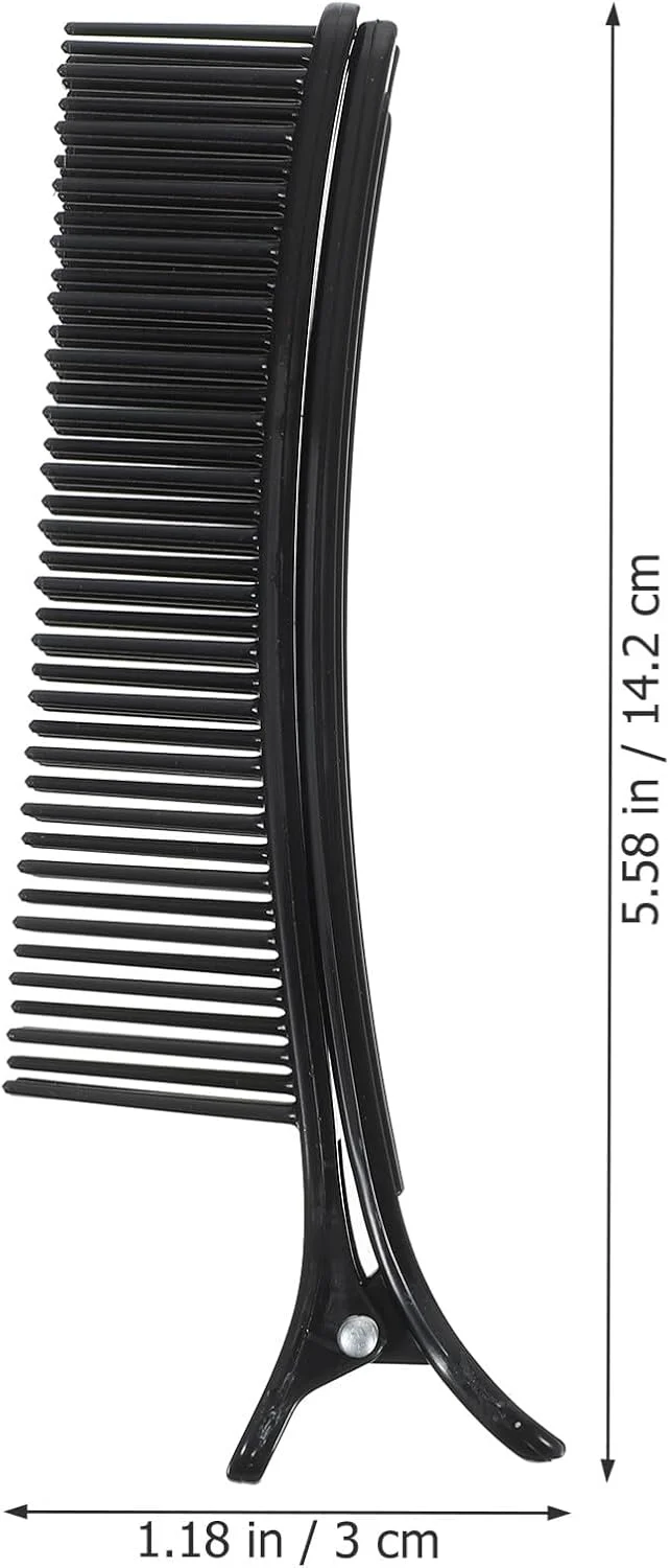 Beaupretty شانه مو، 3 عدد گیره موی ضد لغزش آرایشگر شانه دم موشی شانه گیره ای برای رنگ کردن مو ابزارهای حالت دهی شانه هایلایت غلتک مو برای سالن خانه (مشکی)