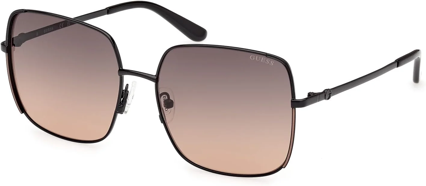 عینک آفتابی زنانه GUESS مدل NORMAL SQUARE با فریم کامل مشکی، سایز 58