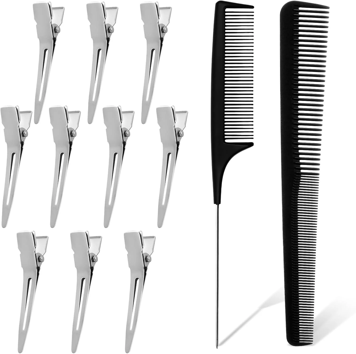 مجموعه شانه مو 22 تکه Abeillo، شامل شانه قفل مو، شانه دم موش، به همراه 50 عدد گیره Dreadlocks، گیره Loc برای بازپیچش، شانه باریک کننده مو و گیره موی دوشاخه برای انواع موهای مجعد مردانه و زنانه