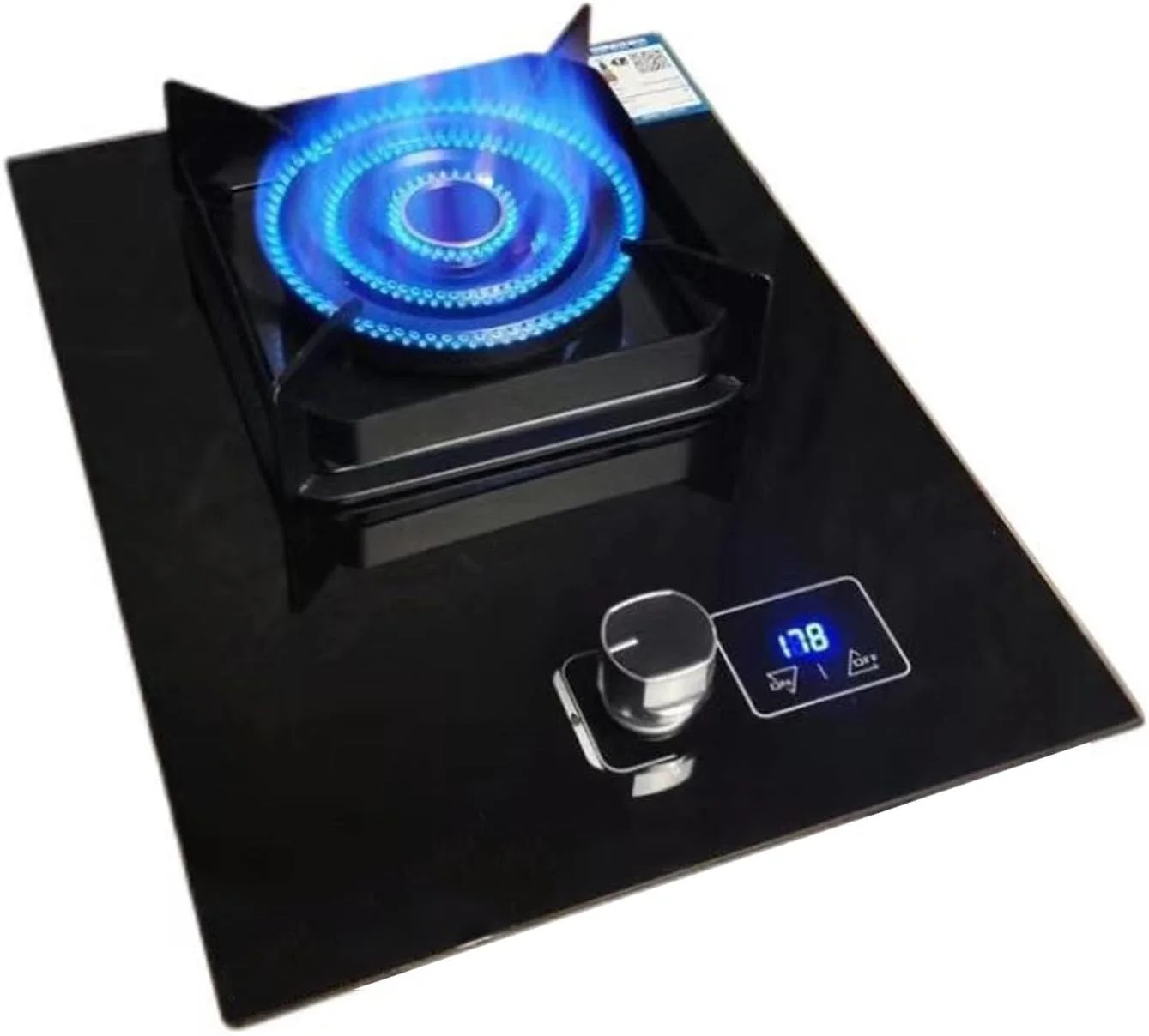 اجاق گاز تک شعله BXKCFYBSQ، 5.2 کیلووات، تایمر با حرارت بالا، تبدیل گاز/گاز مایع، با محافظت در برابر خاموش شدن شعله، برای آشپزخانه منزل (گاز مایع)