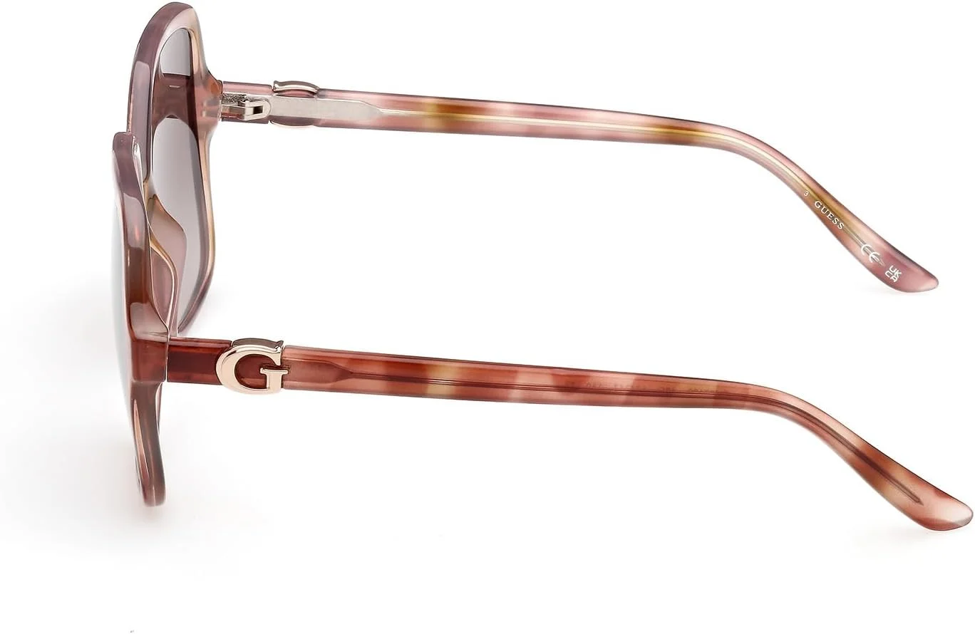 عینک آفتابی زنانه GUESS مدل NORMAL SQUARE با فریم کامل، قهوه ای، سایز 57