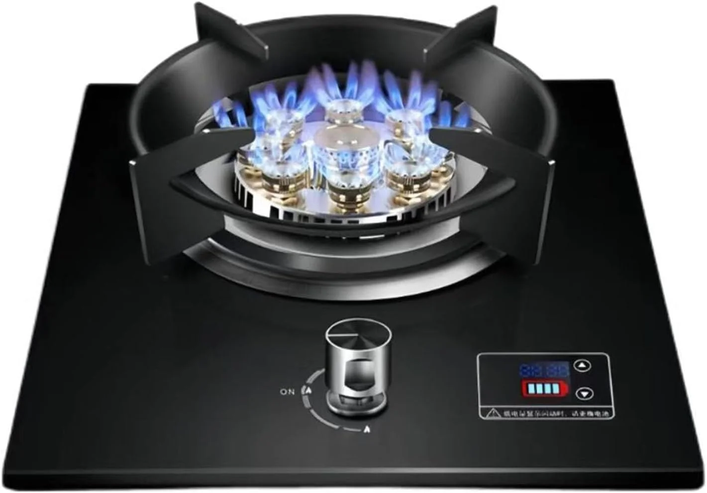 اجاق گاز BXKCFYBSQ، ۴۳ سانتی متر، اجاق گاز تک شعله، ۷.۲ کیلووات، تایمر با حرارت بالا نه حفره ای، تبدیل گاز/گاز مایع، با محافظت در برابر خاموش شدن شعله، برای آشپزخانه های خانگی (LPG)
