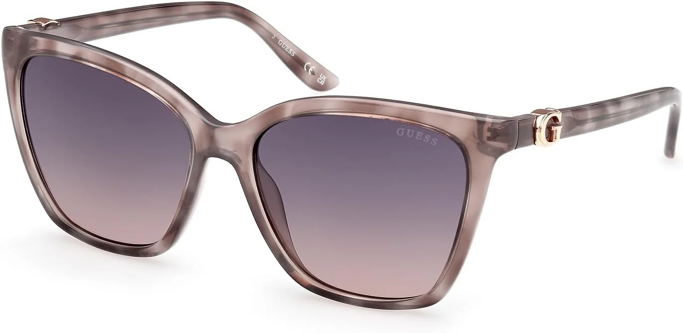 عینک آفتابی زنانه GUESS مدل NORMAL SQUARE با فریم کامل، خاکستری، سایز 56