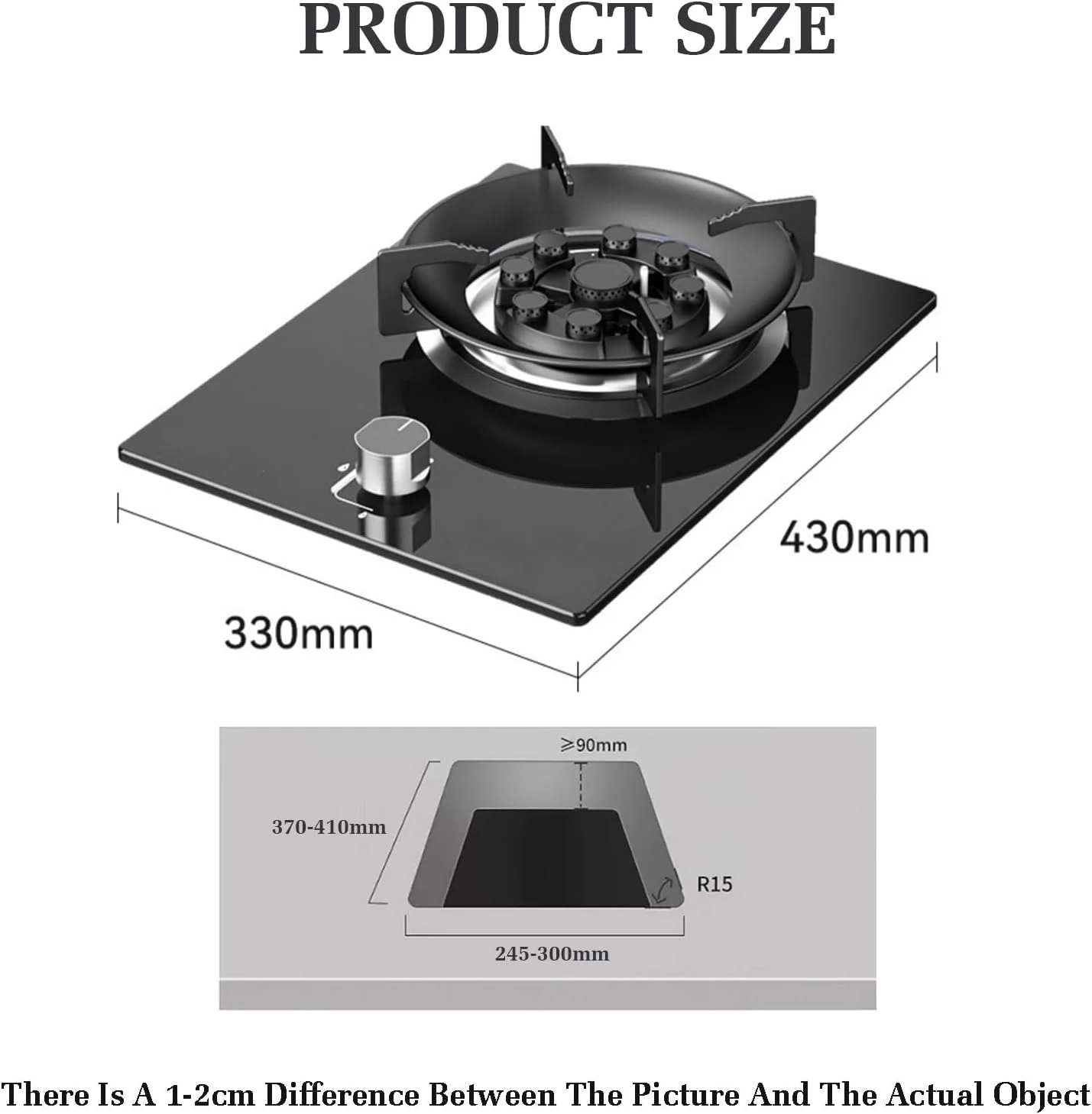 اجاق گاز قابل حمل BXKCFYBSQ، اجاق گاز رومیزی آشپزخانه 5.2 کیلووات، اجاق گاز تبدیل گاز/گاز مایع، قابل حمل در فضای باز و داخلی، با محافظت در برابر خاموش شدن شعله، برای آشپزخانه منزل (NG)
