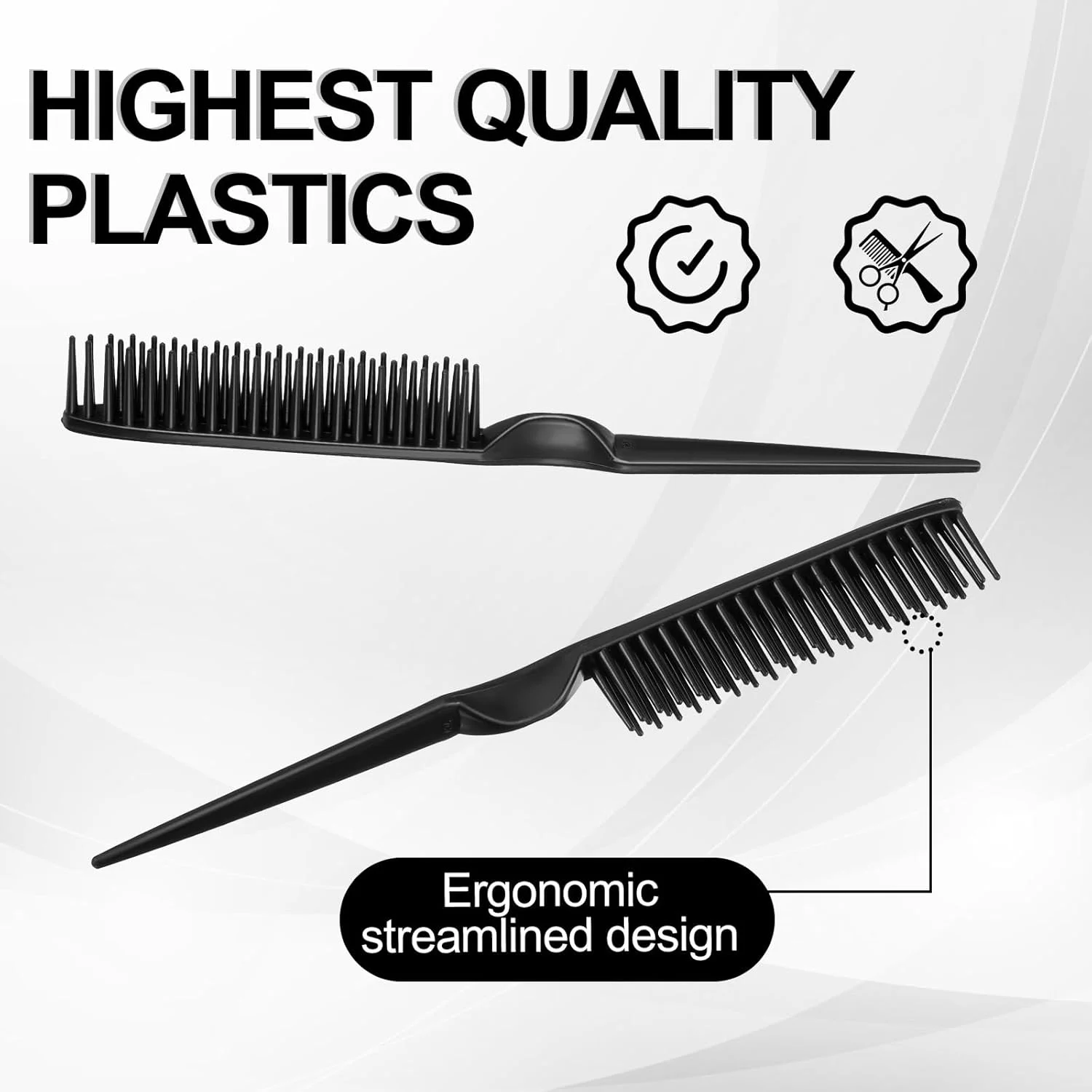 ست 8 عددی شانه مو 3 ردیفه برای باز کردن گره موهای فر طبیعی، شانه دم موشی حالت دهنده، شانه های پوش دهنده سایز مسافرتی، برای شانه کردن، حالت دادن و جدا کردن مو، مناسب برای آقایان و بانوان