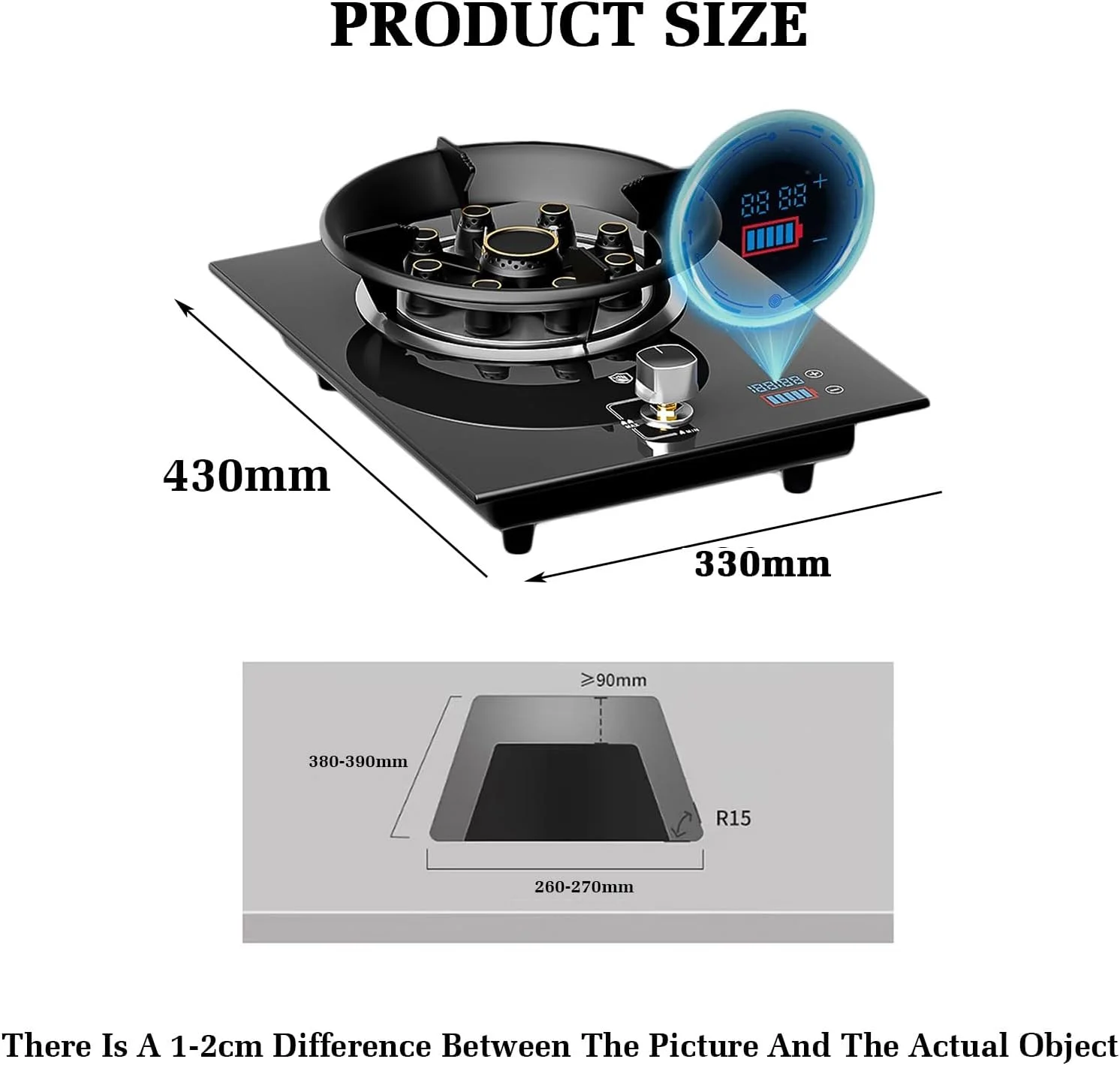 اجاق گاز تک شعله BXKCFYBSQ، اجاق گاز کمپینگ 5.2 کیلووات، اجاق گاز تبدیل گاز/گاز مایع، با دستگاه محافظت در برابر خاموش شدن تصادفی شعله، برای آشپزخانه منزل (گاز مایع)