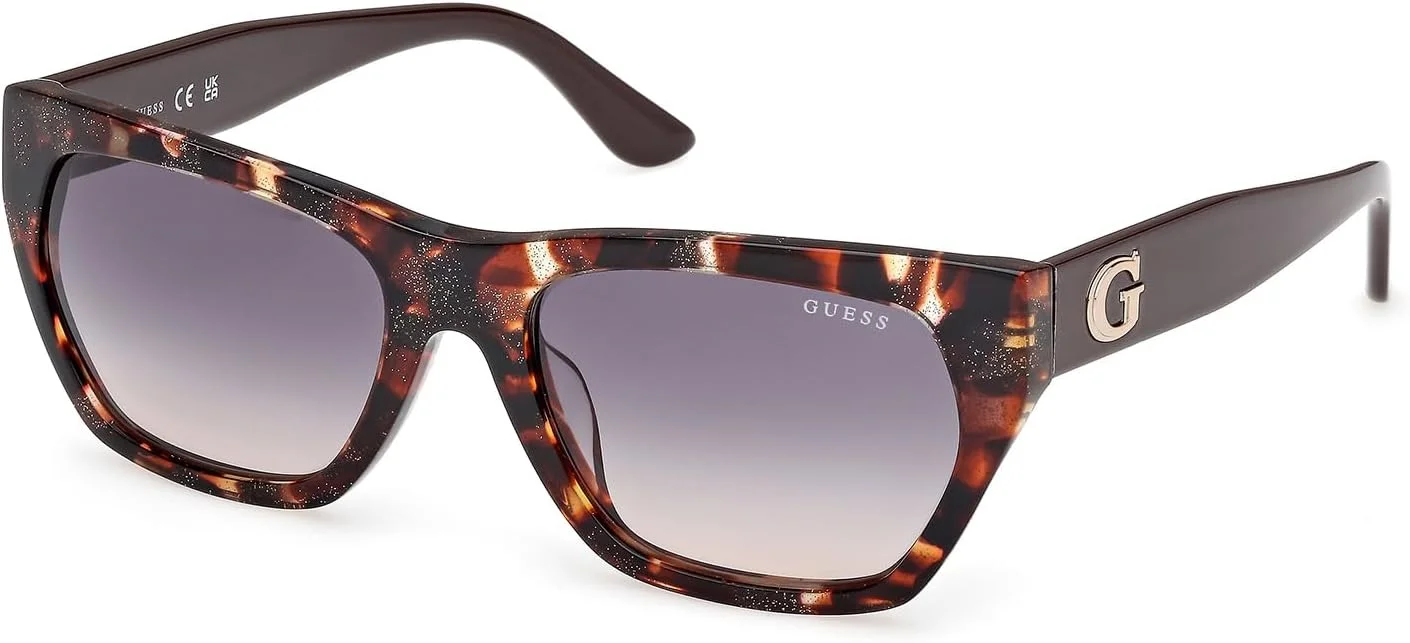 عینک آفتابی زنانه گس مدل هندسی نرمال با فریم کامل، قهوه ای، سایز 56