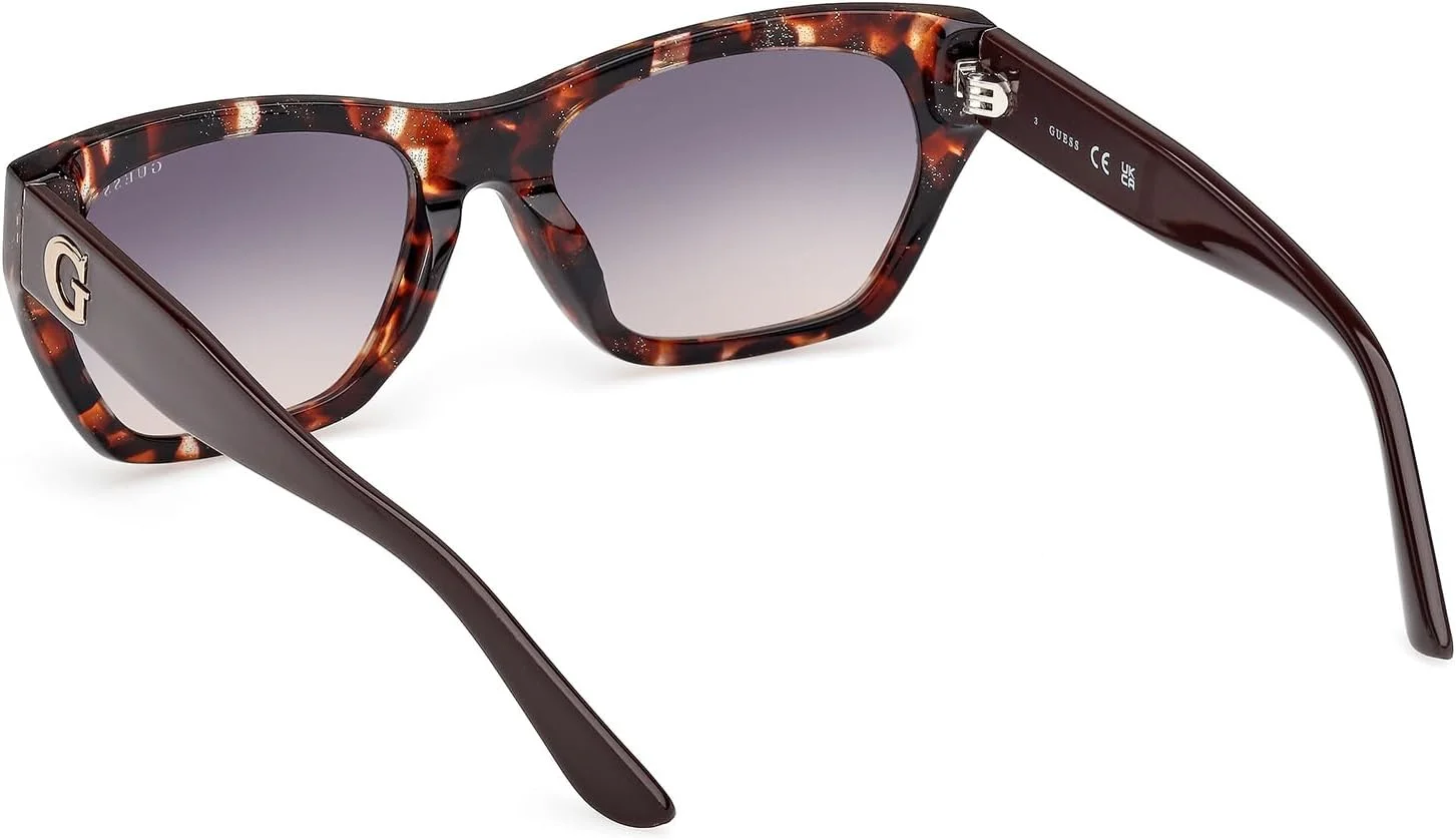 عینک آفتابی زنانه گس مدل هندسی نرمال با فریم کامل، قهوه ای، سایز 56