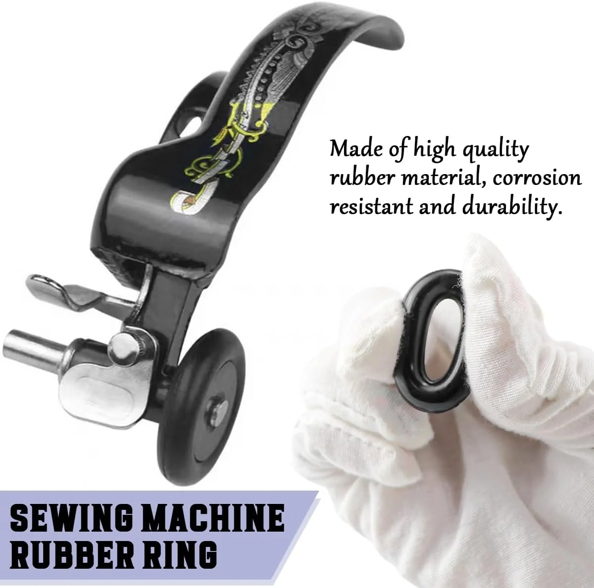 FERCAISH 5 Pieces Sewing Machine Rubber Ring Repair Replacement Rubber Sewing Machine Accessories Bobbin Ring Household Spare Parts (Black) FERCAISH 5 Pieces Sewing Machine Rubber Ring Repair Replacement Rubber Sewing Machine Accessories Bobbin Ring Household Spare Parts (Black)
