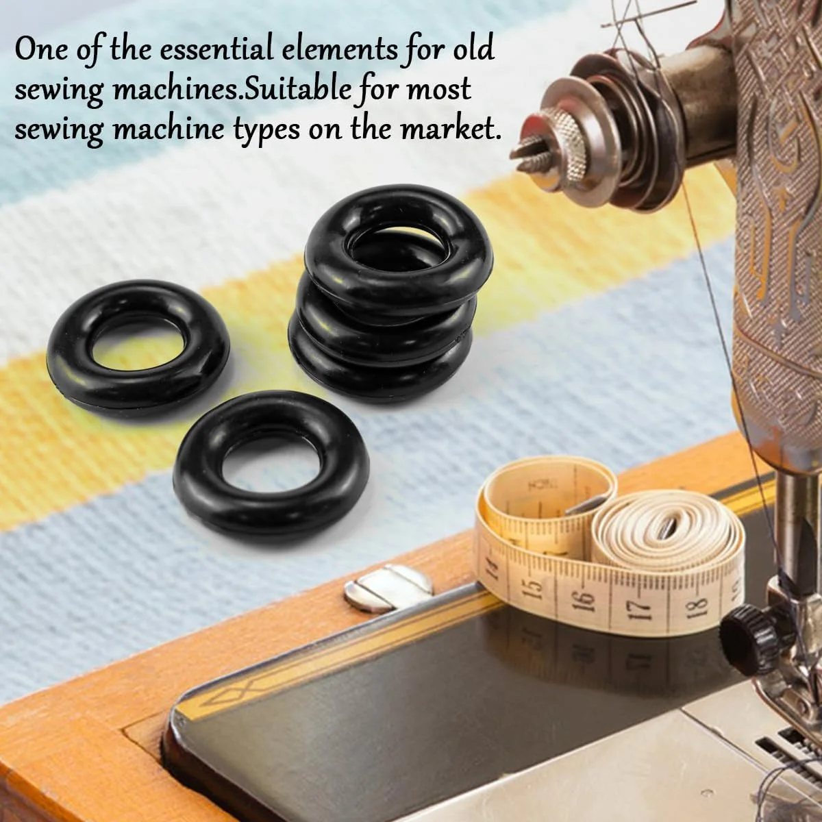 FERCAISH 5 Pieces Sewing Machine Rubber Ring Repair Replacement Rubber Sewing Machine Accessories Bobbin Ring Household Spare Parts (Black) FERCAISH 5 Pieces Sewing Machine Rubber Ring Repair Replacement Rubber Sewing Machine Accessories Bobbin Ring Household Spare Parts (Black)