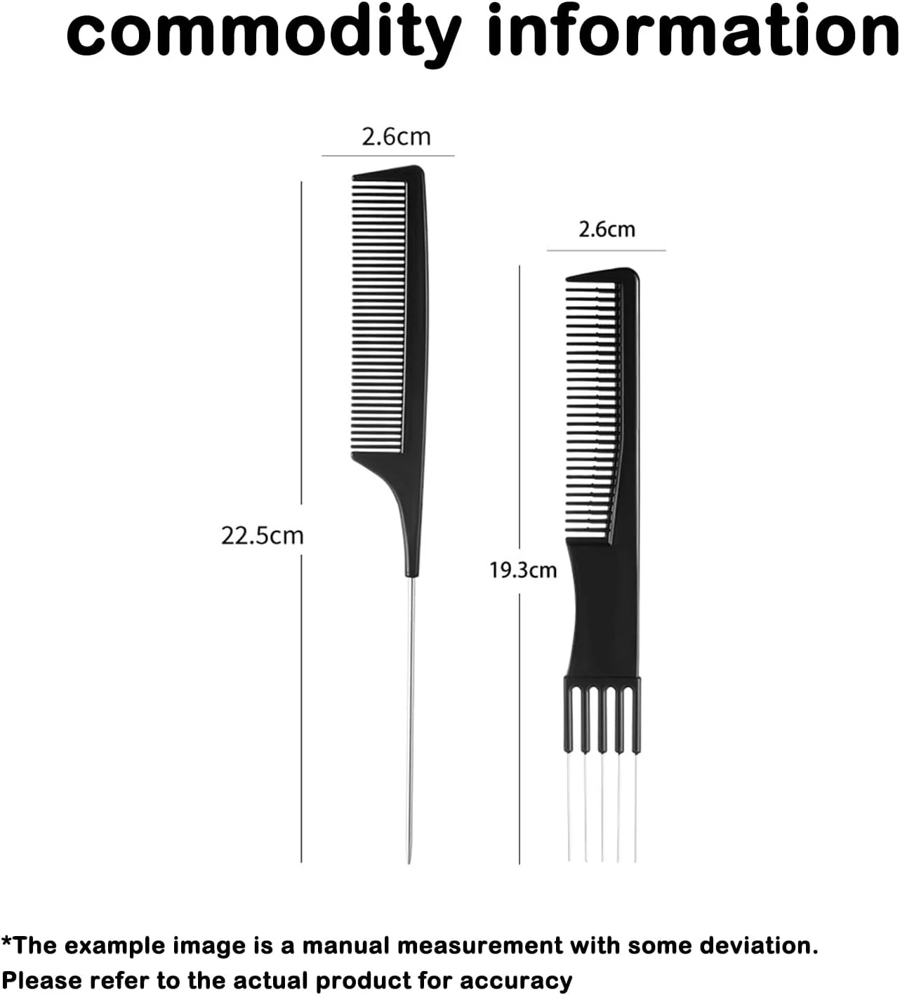 ست 4 عددی شانه مو براق، شامل شانه دم موشی، شانه تقسیم مو، شانه دم باریک، شانه حالت دهی حرفه ای، شانه زنانه، مناسب برای اکثر مدل های مو، از جمله موهای خشک و مرطوب