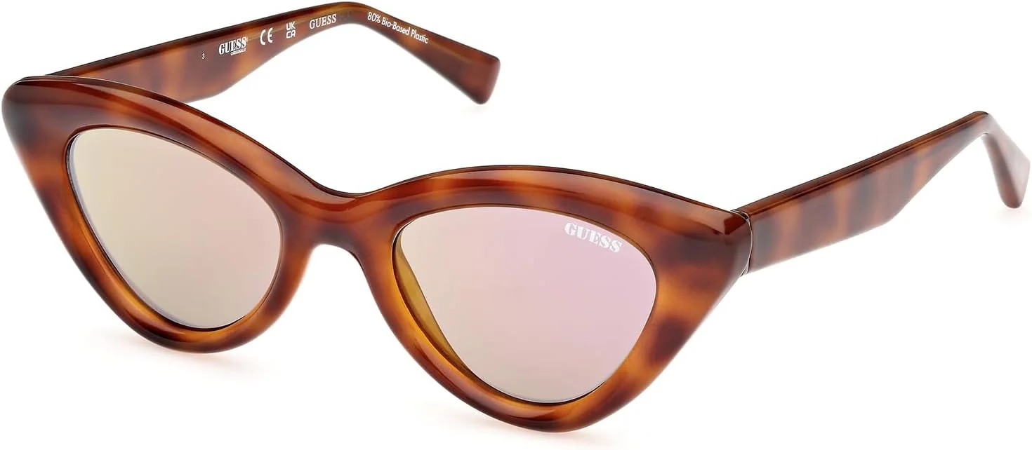 عینک آفتابی زنانه گربه ای قهوه ای رنگ GUESS NORMAL
