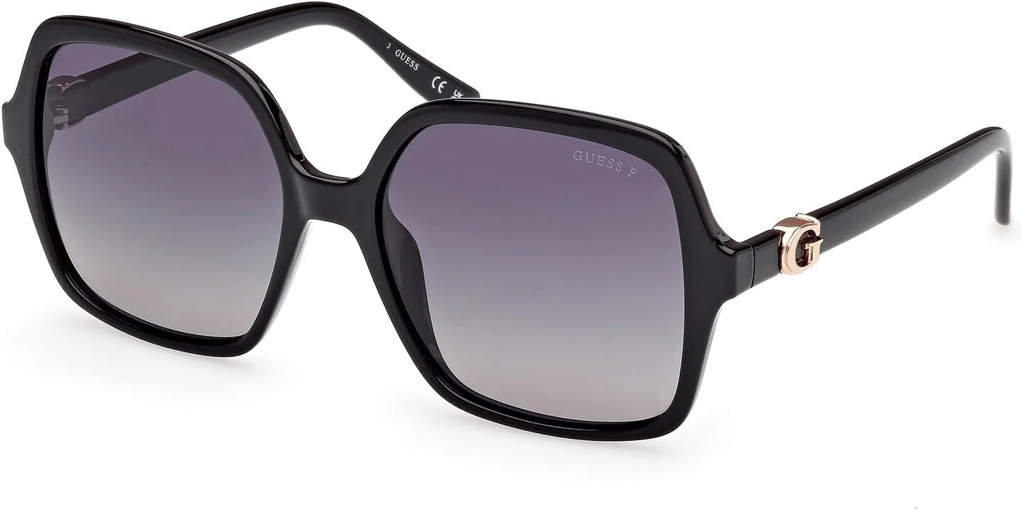 عینک آفتابی زنانه گس مدل مربعی پلاریزه، مشکی، سایز 57