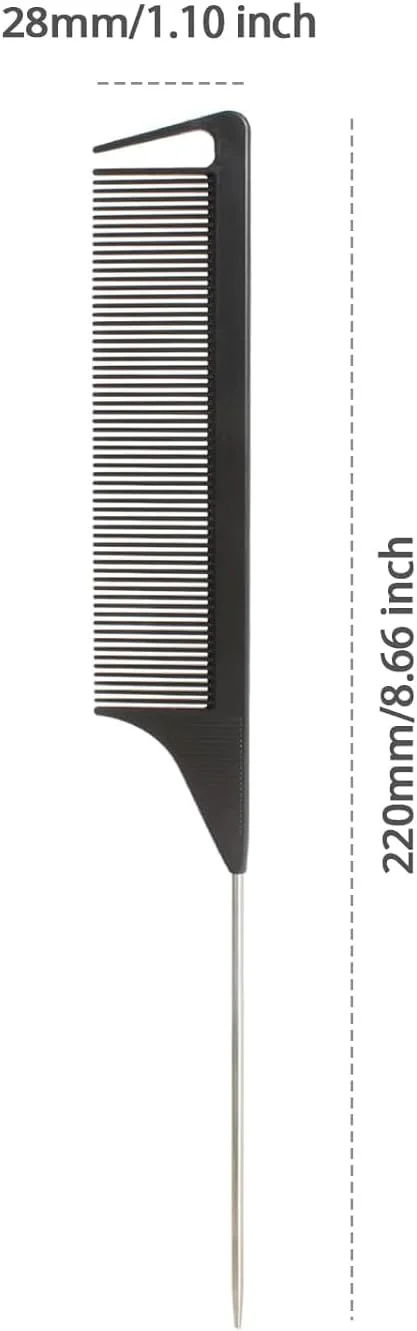 ست 3 عددی شانه حالت دهنده مو، شامل شانه دم باریک، شانه حالت دهی مو، شانه جدا کننده، شانه دم موشی برای باز کردن گره مو، شانه آرایشگری برای زنان، دختران، موهای فر، بافت و حالت دادن به مو