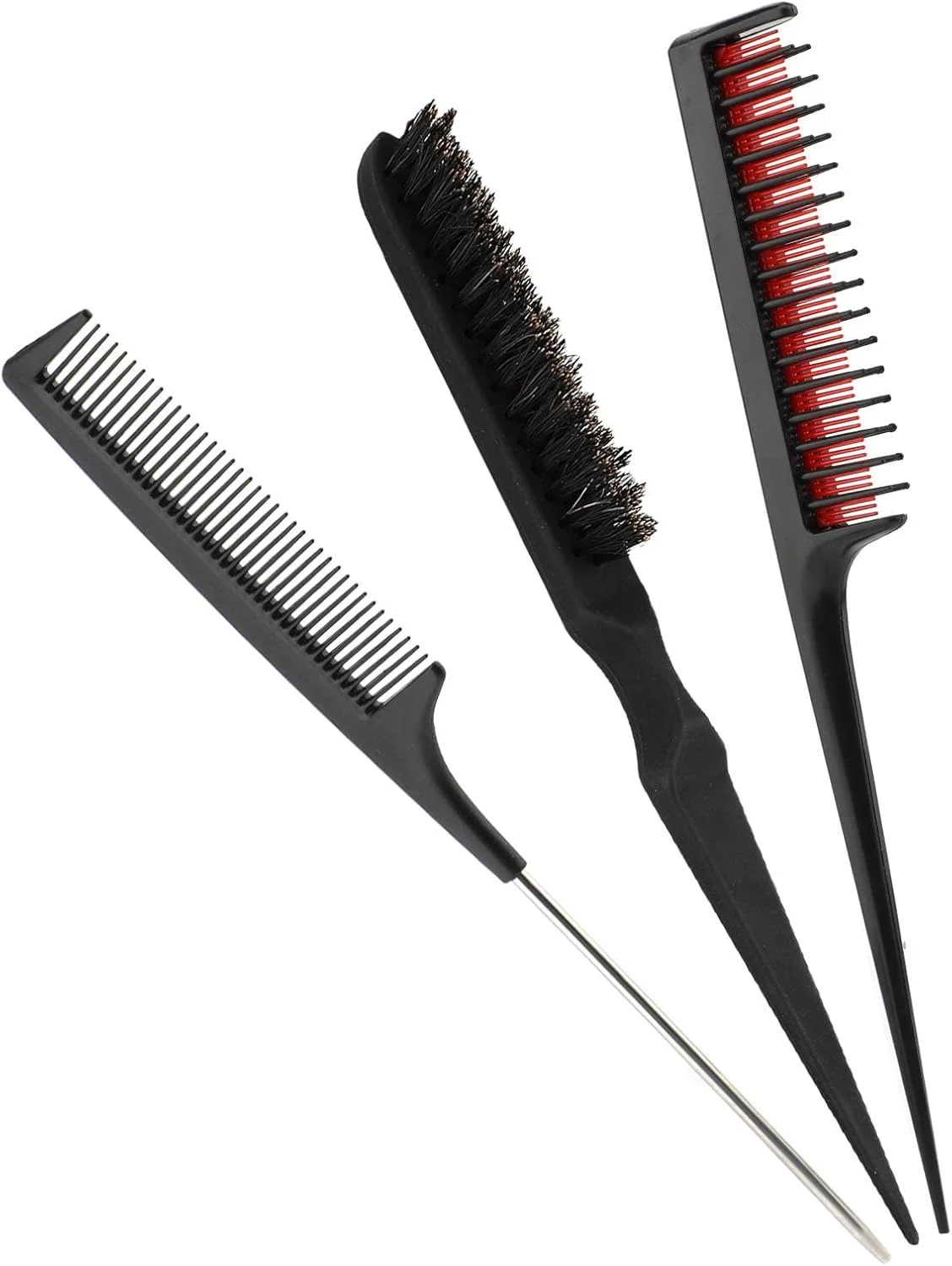 ست شانه پوش دهنده مو 3 عددی، ست شانه حالت دهنده مو، شانه های حرفه ای، شانه دم موشی، برس پوش دهنده مو، شانه پوش دهنده سه تایی برای پوش دادن مو، صاف کردن، برس زدن، شانه کردن و حالت دادن به مو