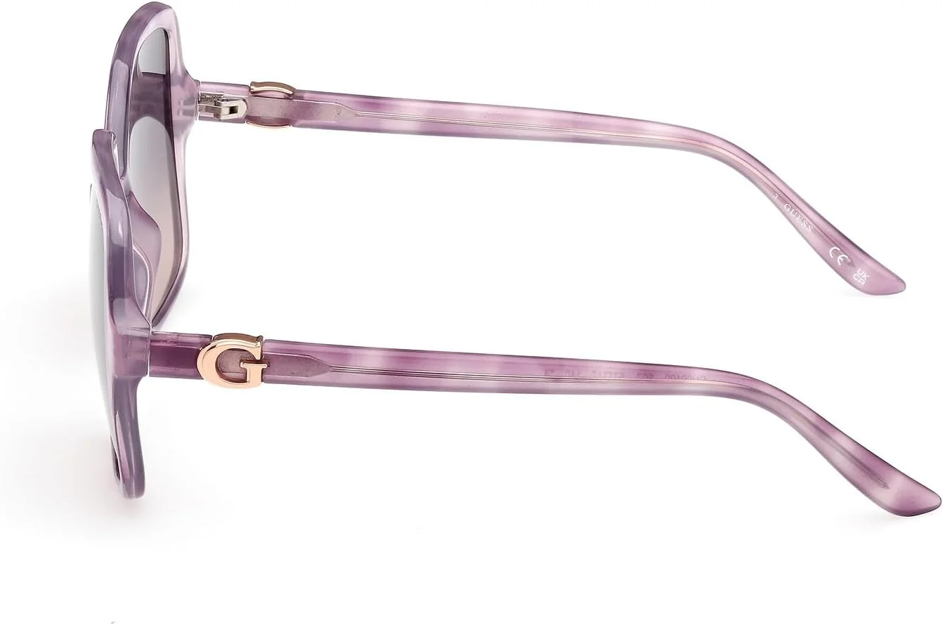 عینک آفتابی زنانه GUESS مدل NORMAL SQUARE با فریم کامل، بنفش، سایز 57