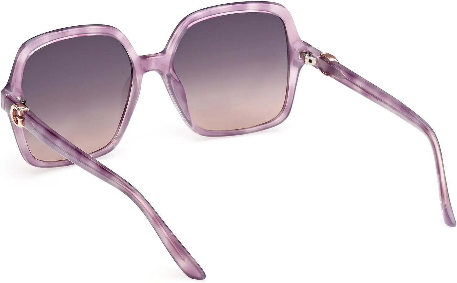 عینک آفتابی زنانه GUESS مدل NORMAL SQUARE با فریم کامل، بنفش، سایز 57