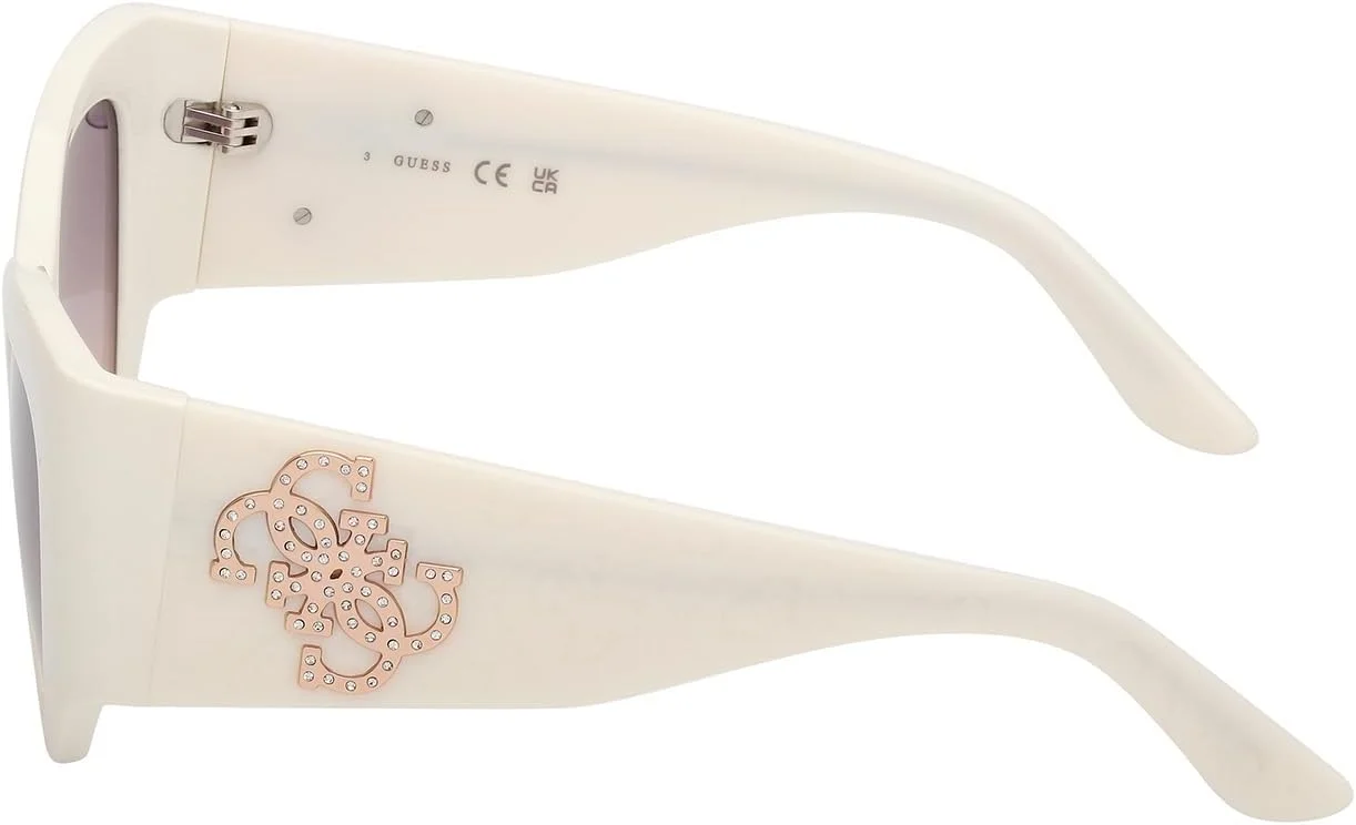 عینک آفتابی زنانه گس مدل NORMAL CAT با فریم کامل، سفید، سایز 54