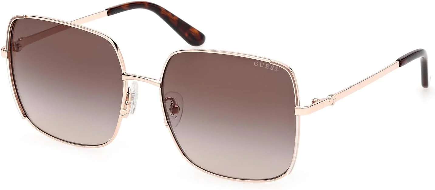 عینک آفتابی زنانه GUESS مدل NORMAL SQUARE با فریم کامل، طلایی، سایز 58