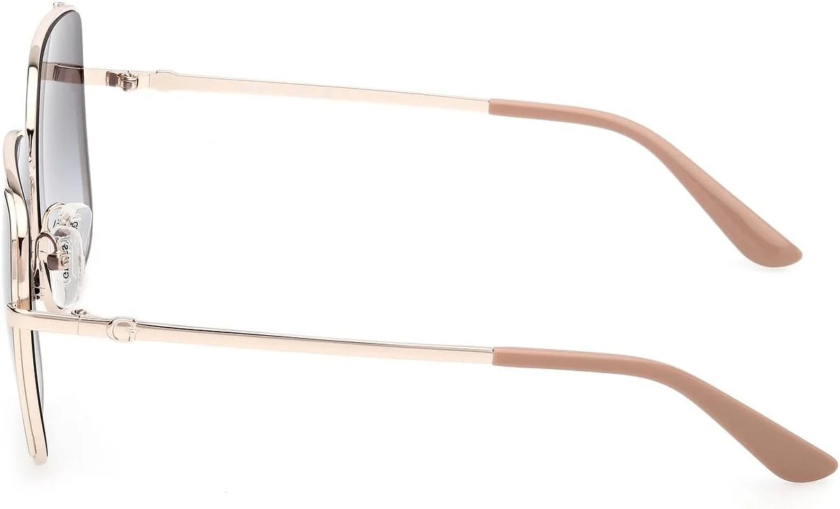 عینک آفتابی زنانه GUESS مدل NORMAL SQUARE با فریم کامل، طلایی، سایز 58