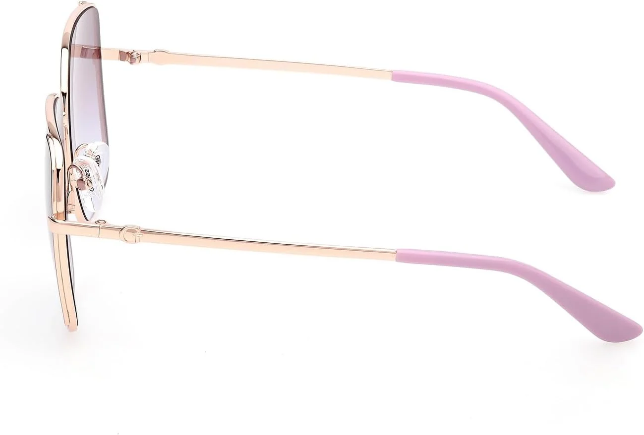 عینک آفتابی زنانه GUESS مدل NORMAL SQUARE با فریم کامل، طلایی، سایز 58