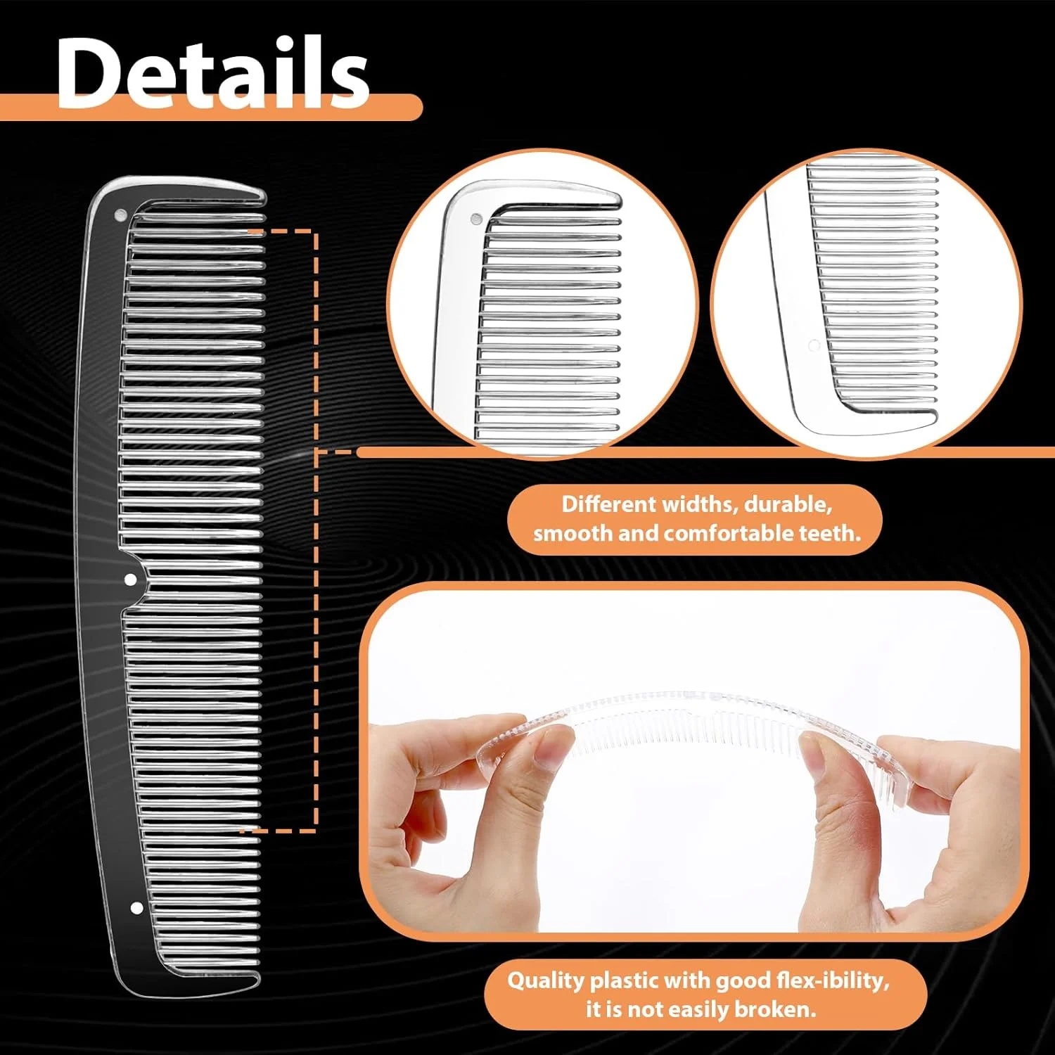 100 عدد شانه جیبی مردانه، شانههای پلاستیکی شفاف کوچک یکبار مصرف، شانههای مو با دندانههای پهن بستهبندی شده جداگانه، شانه با دندانه ریز، شانههای آرایشگری برای زنان، هتل، متل، خانواده، افراد بیخانمان، شانه ریش 100 عدد شانه جیبی مردانه، شانههای پلاستیکی شفاف کوچک یکبار مصرف، شانههای مو با دندانههای پهن بستهبندی شده جداگانه، شانه با دندانه ریز، شانههای آرایشگری برای زنان، هتل، متل، خانواده، افراد بیخانمان، شانه ریش