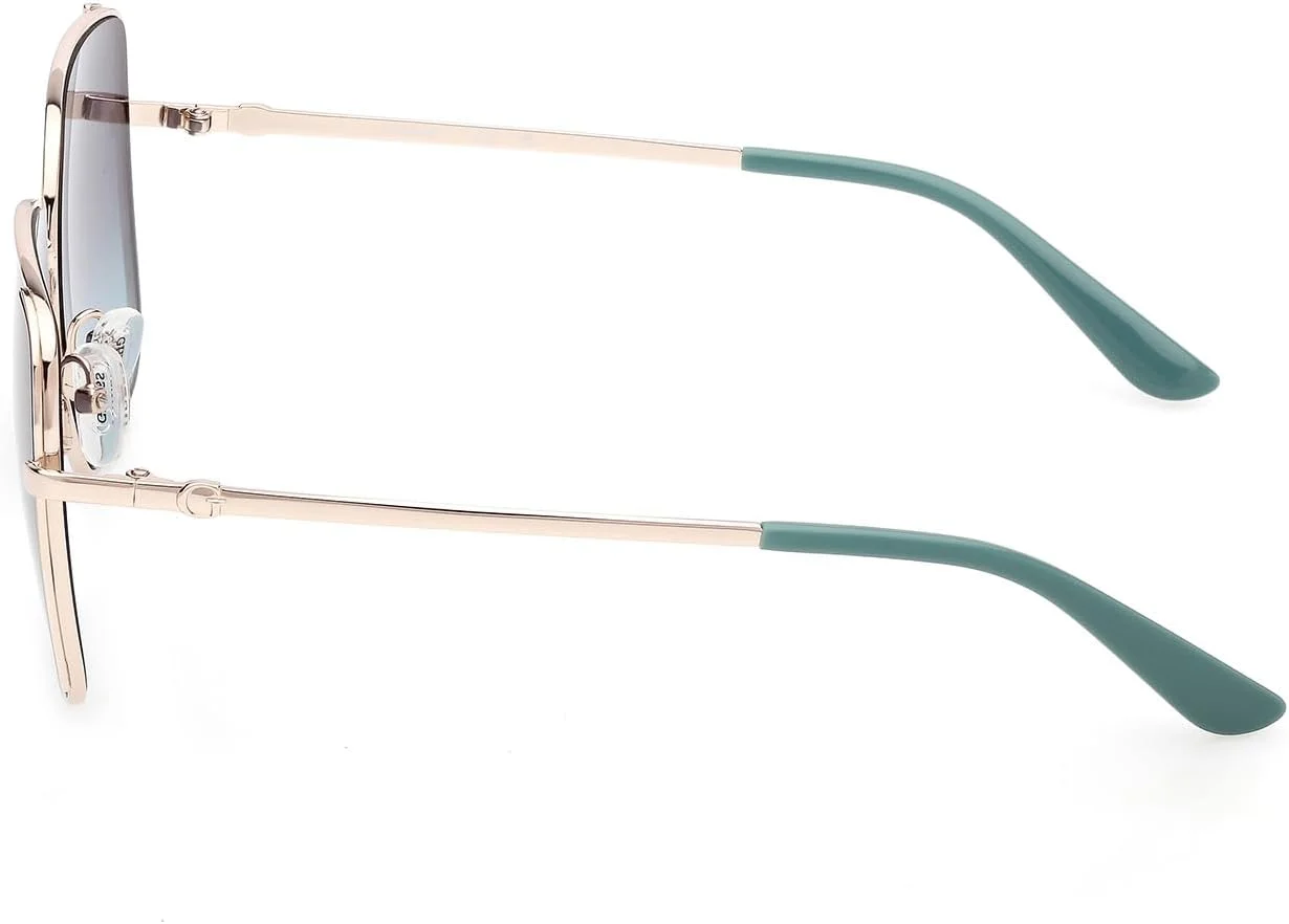 عینک آفتابی زنانه GUESS مدل NORMAL SQUARE با فریم کامل، طلایی، سایز 58