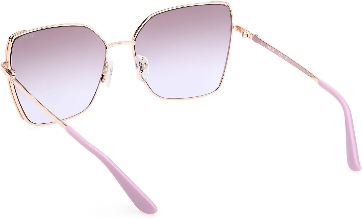 عینک آفتابی زنانه پروانه ای تمام فریم گس، طلایی، 59