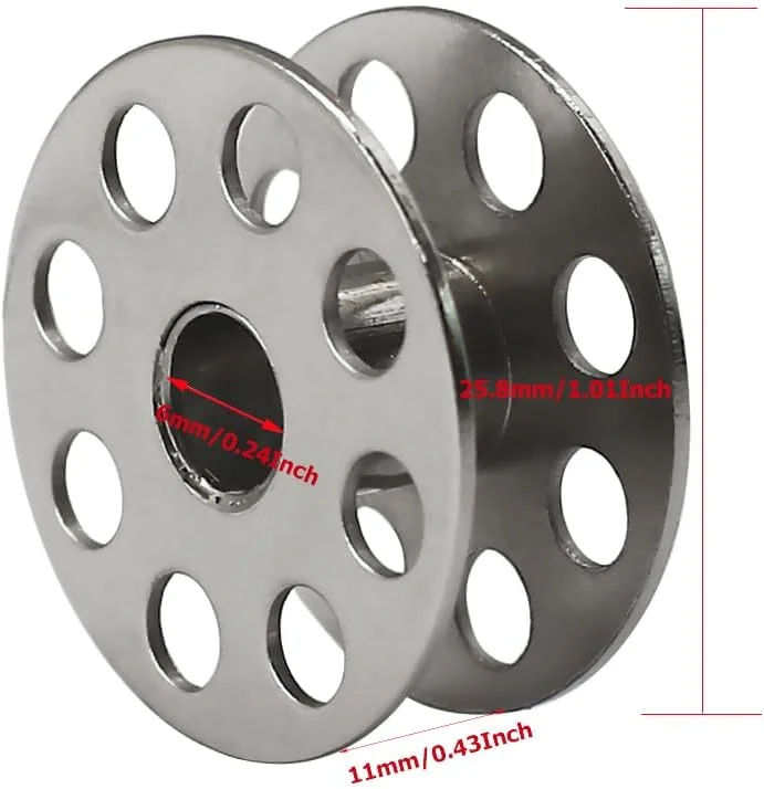 بسته 23 عددی ماسوره فلزی بزرگ نوع M به همراه جعبه نگهدارنده مناسب برای چرخ خیاطی های Juki DU-141 DU-1181N Consew 205RB, 206RB بسته 23 عددی ماسوره فلزی بزرگ نوع M به همراه جعبه نگهدارنده مناسب برای چرخ خیاطی های Juki DU-141 DU-1181N Consew 205RB, 206RB