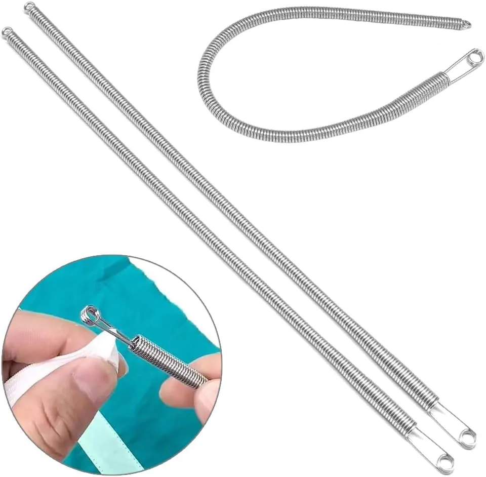ابزار نخکش فنری خمشو Fbshicung، 2 عددی، مناسب برای بند شلوار، هودی، کش، بند توری و ابزار DIY انعطافپذیر ابزار نخکش فنری خمشو Fbshicung، 2 عددی، مناسب برای بند شلوار، هودی، کش، بند توری و ابزار DIY انعطافپذیر