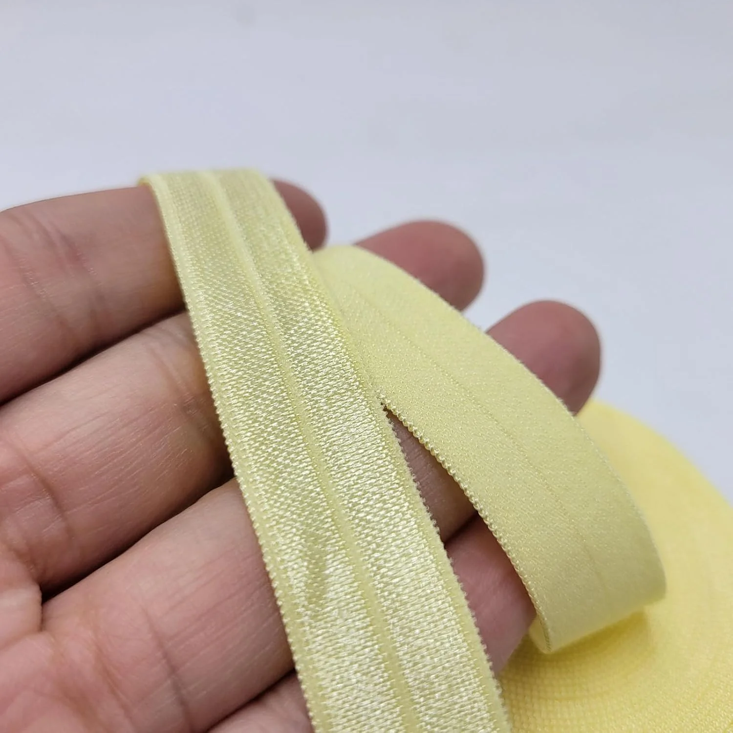 کش فایادا تاشو، نوار کشی تاشو 5/8 اینچ، نوار کشی تاشو برای بستن مو، هدبند، خیاطی و کاردستی - 5 یارد (زرد) کش فایادا تاشو، نوار کشی تاشو 5/8 اینچ، نوار کشی تاشو برای بستن مو، هدبند، خیاطی و کاردستی - 5 یارد (زرد)