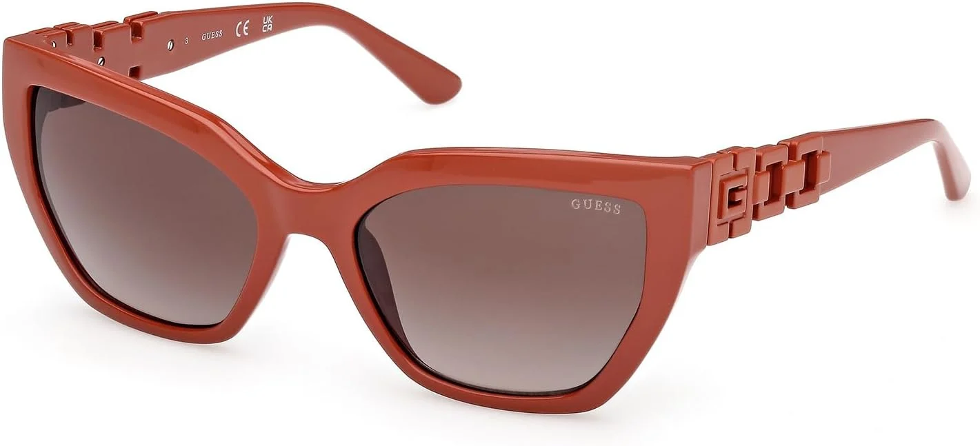 عینک آفتابی زنانه نارنجی تیره براق GUESS GU00264 44F سایز 55/18/140