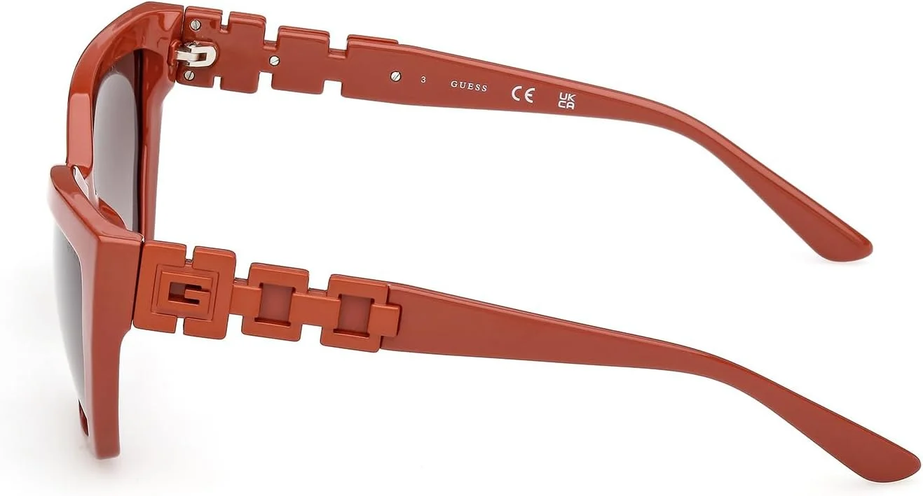 عینک آفتابی زنانه نارنجی تیره براق GUESS GU00264 44F سایز 55/18/140