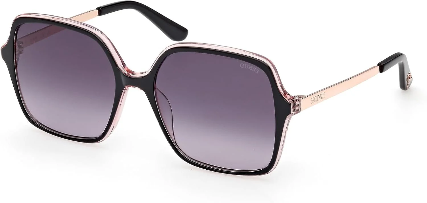 عینک آفتابی زنانه مشکی براق GUESS GU00270 01B سایز 57/17/140