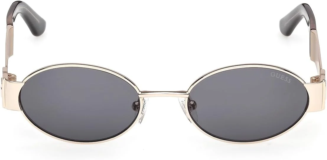 عینک آفتابی زنانه GUESS GU00262 32A طلایی کم رنگ براق 50/18/135