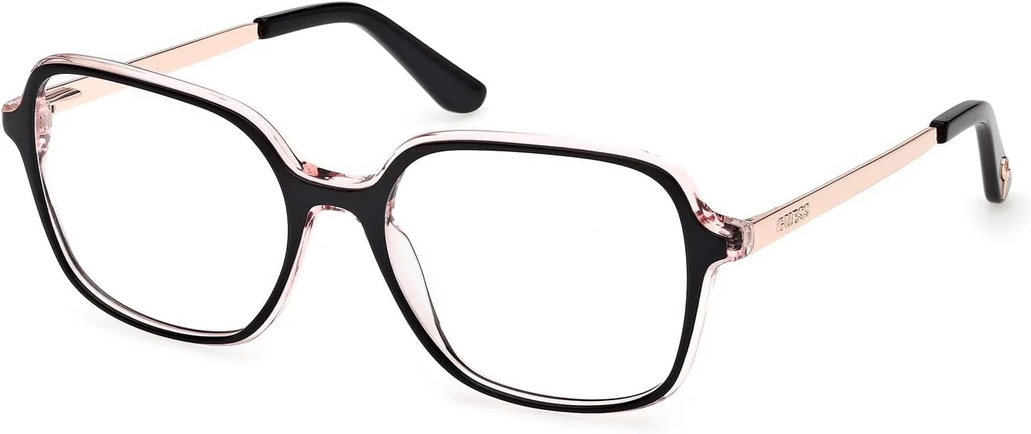 فریم عینک زنانه مشکی براق GUESS GU50320 001 سایز 55/17/140