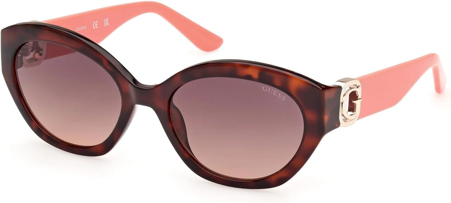 عینک آفتابی زنانه GUESS مدل GU0010452F56 با محافظت UV، هاوانای تیره، 56 میلی‌متر