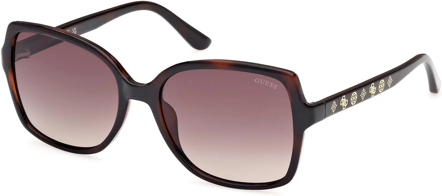 عینک آفتابی زنانه GUESS مدل GU0010052F55 با محافظت UV، هاوانای تیره، 55 میلی متر