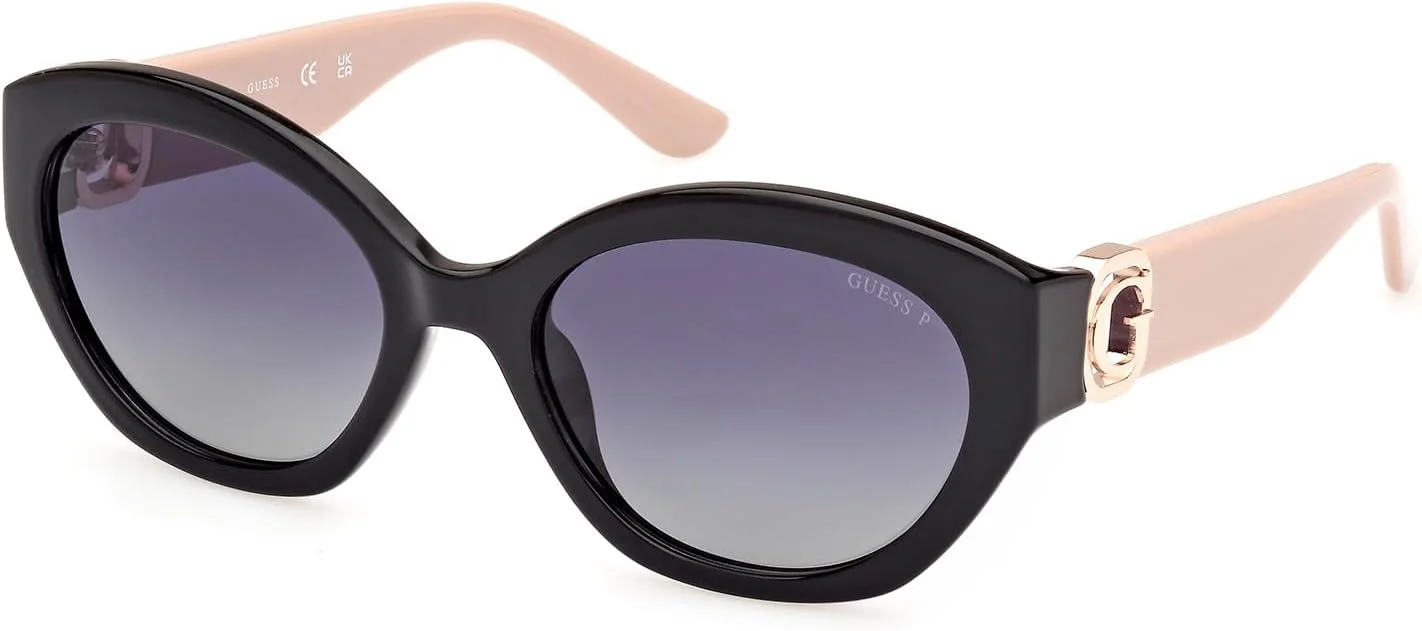 عینک آفتابی زنانه GUESS مدل GU0010405D56، مشکی براق، 56 میلی متر