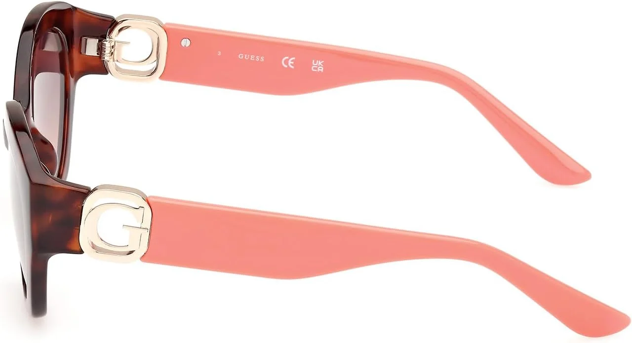 عینک آفتابی زنانه GUESS مدل GU0010452F56 با محافظت UV، هاوانای تیره، 56 میلی‌متر