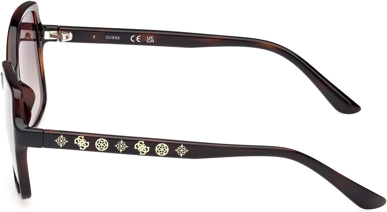 عینک آفتابی زنانه GUESS مدل GU0010052F55 با محافظت UV، هاوانای تیره، 55 میلی متر