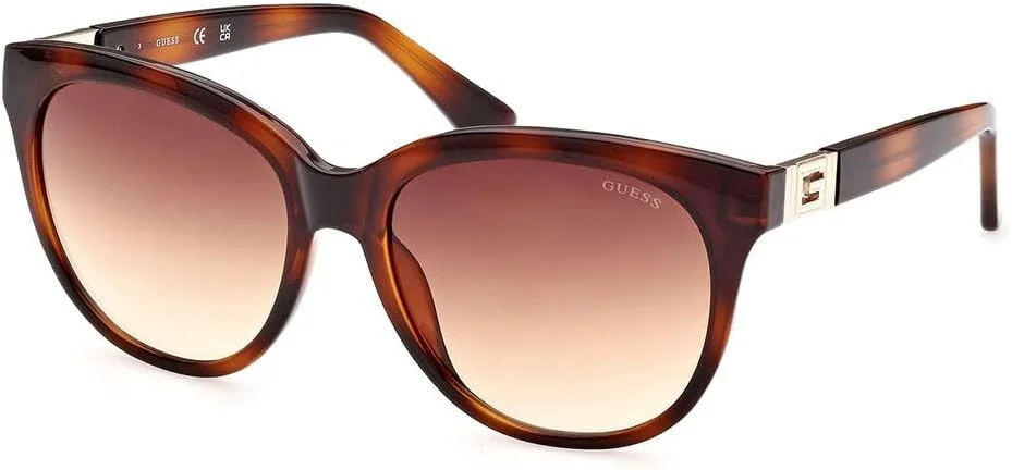 عینک آفتابی زنانه GUESS مدل GU785053F56 با محافظت در برابر اشعه UV، رنگ بلوند هاوانا، سایز 56 میلی متر