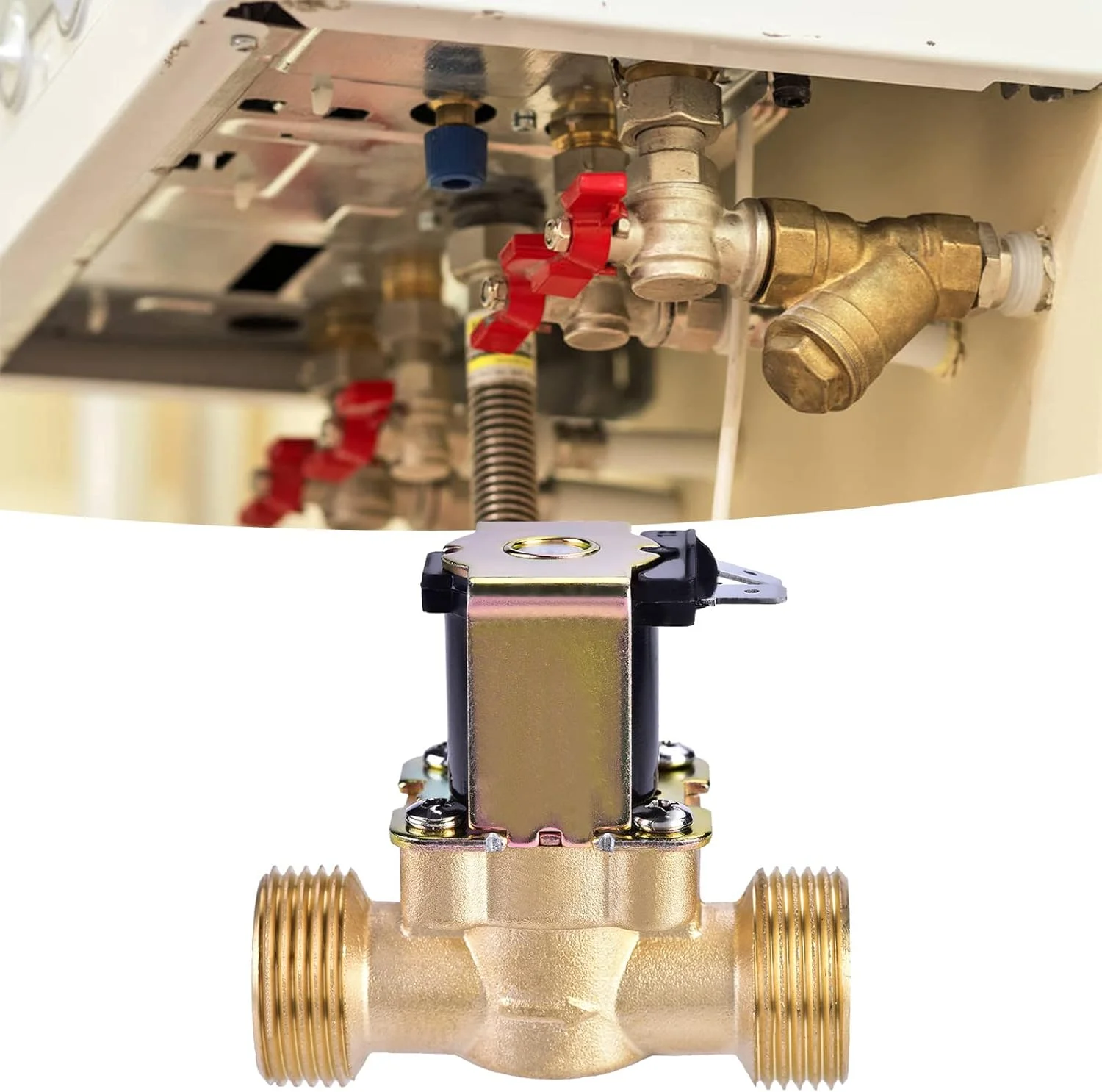 شیر برقی DC 24V با فشار پایین 3/4 اینچ، شیر ورودی آب، شیر الکترومغناطیسی برنجی نرمال بسته، شیر تنظیم کننده فشار برای کنترل آب شیر برقی DC 24V با فشار پایین 3/4 اینچ، شیر ورودی آب، شیر الکترومغناطیسی برنجی نرمال بسته، شیر تنظیم کننده فشار برای کنترل آب