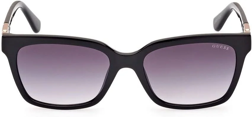 عینک آفتابی زنانه گس GU786901B53 با فریم مستطیلی کامل، عرض عدسی 53 میلی متر، مشکی براق/دودی گرادیان