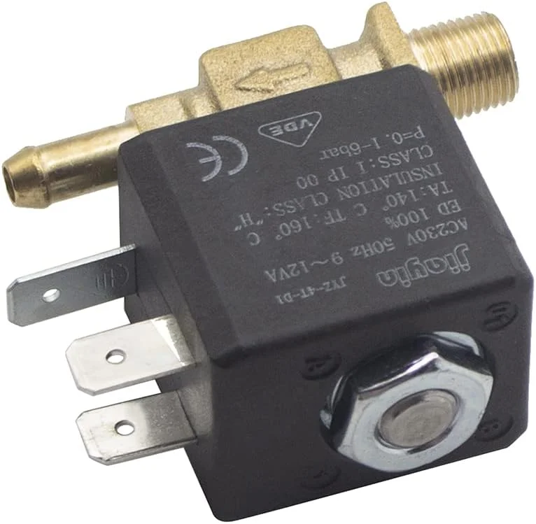 شیر برقی الکترومغناطیسی دیافراگمی 2/2 راهه آب، گاز و بخار Jiayin JYZ-4T AC 230V G1/8 اینچ برای اتوهای برقی/لوازم کوچک و غیره