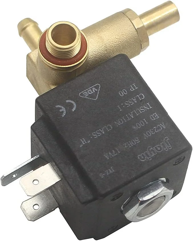 شیر آب ۲/۳ راهه جیائین مدل JYZ-5، ولتاژ AC 230V 50Hz، سایز G1/8 اینچ، 17VA، فشار 6 بار، نرمالی بسته (N/C) الکترومغناطیسی، مناسب برای ژنراتور گاز