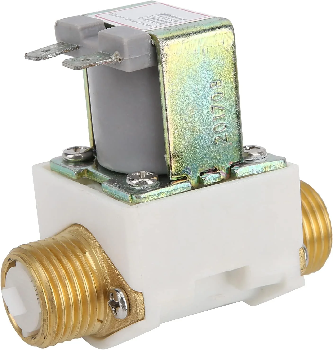 شیر الکترومغناطیسی AC220V با رابط رزوه G1/2، دارای فیلتر جداشدنی، شیر برقی ورودی آب برنجی استیل ضد زنگ، سوئیچ ورودی برقی نرمالی بسته