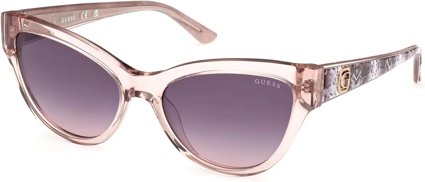 عینک آفتابی زنانه GUESS مدل GU0011257Z56، بژ براق، 56 میلی‌متر با محافظت UV