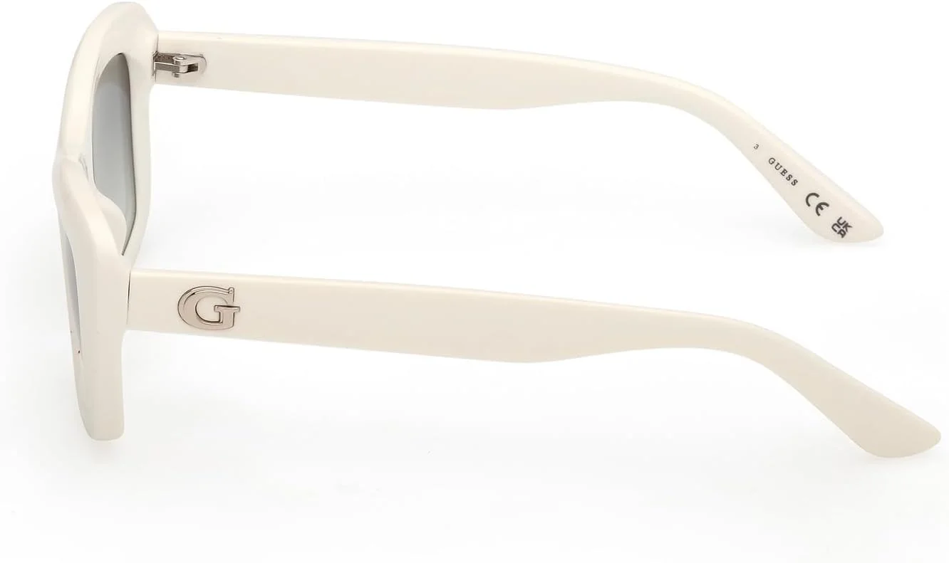 عینک آفتابی زنانه مستطیلی لبه دار کامل GUESS، سفید، 52 عینک آفتابی زنانه مستطیلی لبه دار کامل GUESS، سفید، 52