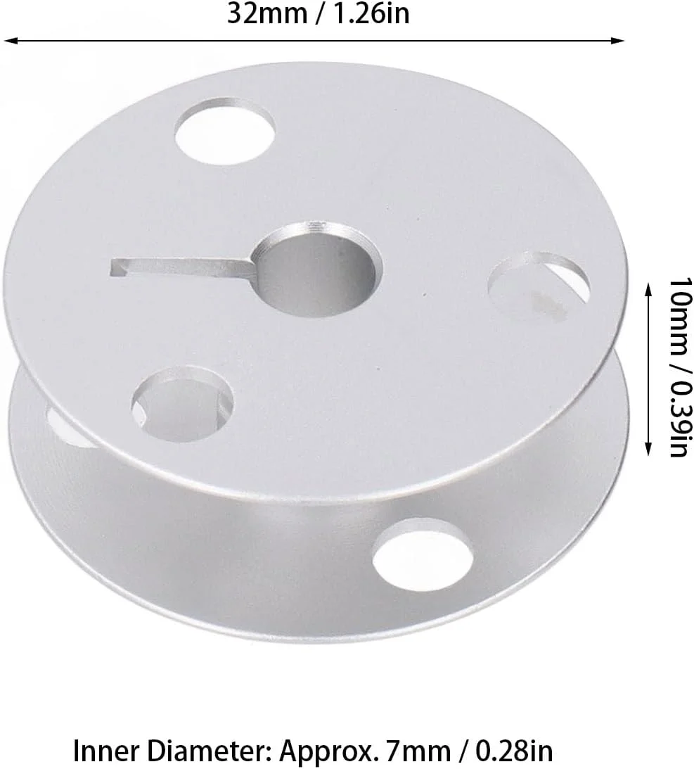 ماسوره چرخ خیاطی Fafeicy 32 میلی متری فلزی، مناسب چرخ خیاطی برای مبل چرمی و مواد ضخیم ماسوره چرخ خیاطی Fafeicy 32 میلی متری فلزی، مناسب چرخ خیاطی برای مبل چرمی و مواد ضخیم